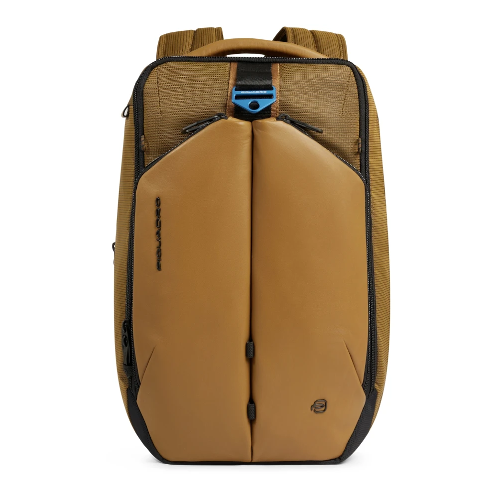 Piquadro Unisex Bruin Travel Rugzak Voor Laptop 15.6"