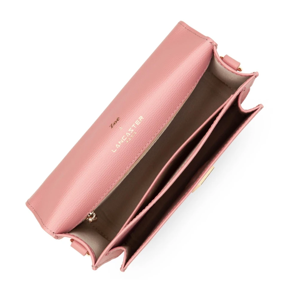 Lancaster Elegante Flap Handtas met Sluiting Zoé 480-011 Pink Dames