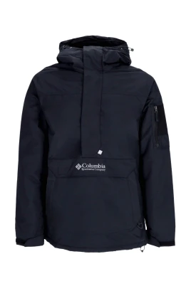 Svart Pullover Anorakjacka med Hög Hals