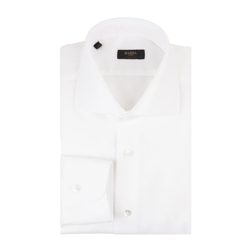 Barba Witte Journey Shirt met Klassieke Kraag White Heren