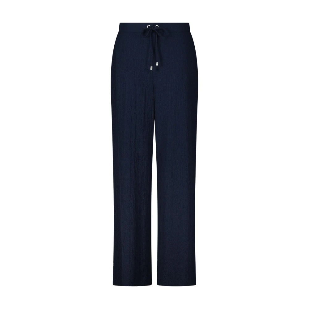 Joseph Ribkoff Wijde broek met kreukelstructuur Blue Dames