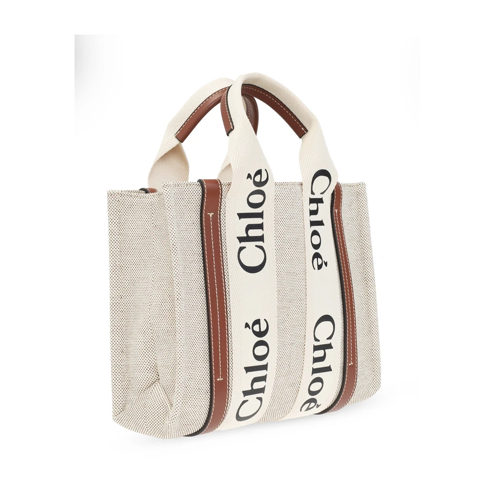 Chloé Woody shopper tas Beige Dames