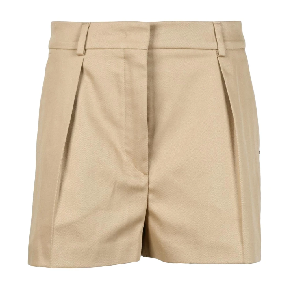 SPORTMAX Katoen Elastaan Shorts voor Actief Dragen White Dames