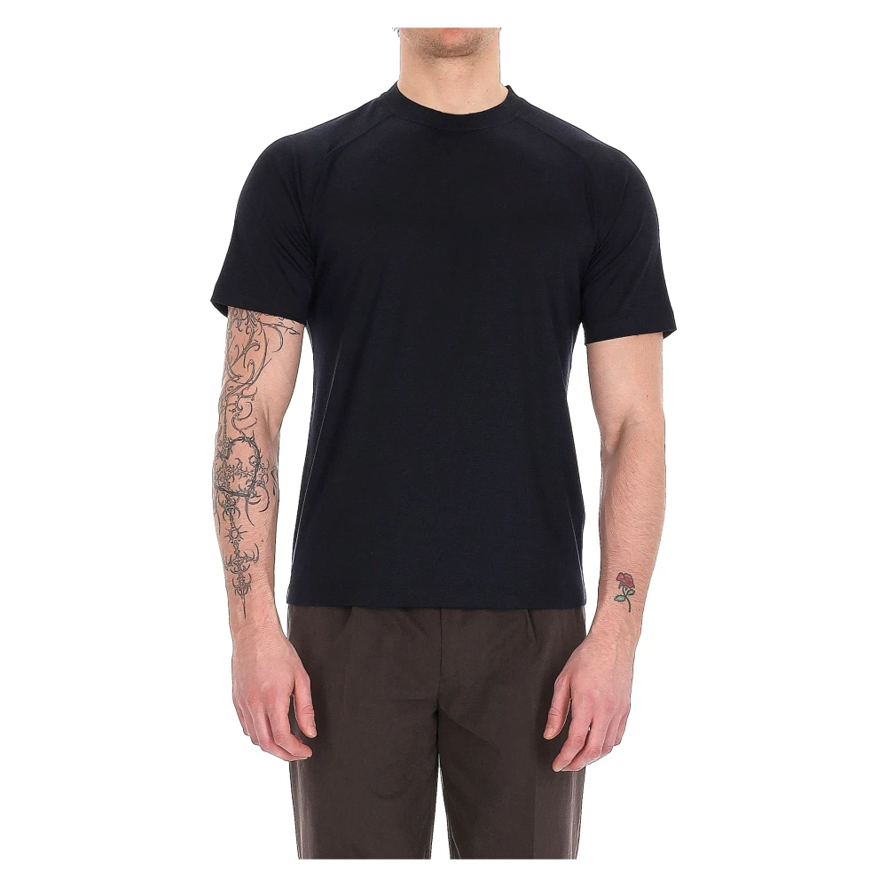 Ermenegildo Zegna Blauwe T-shirts en Polos Blue Heren