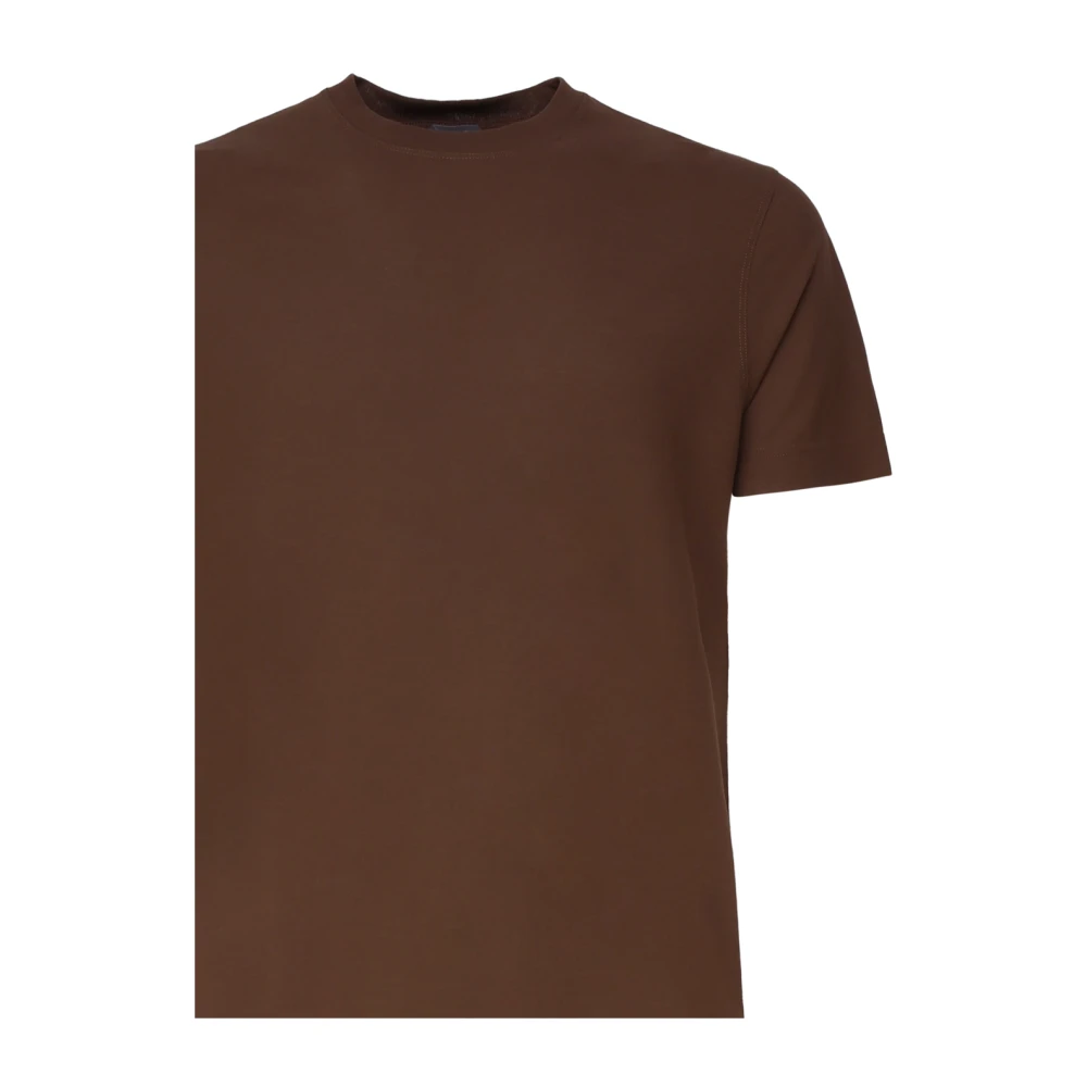 Zanone Stijlvolle T-shirts en Polos Brown Heren