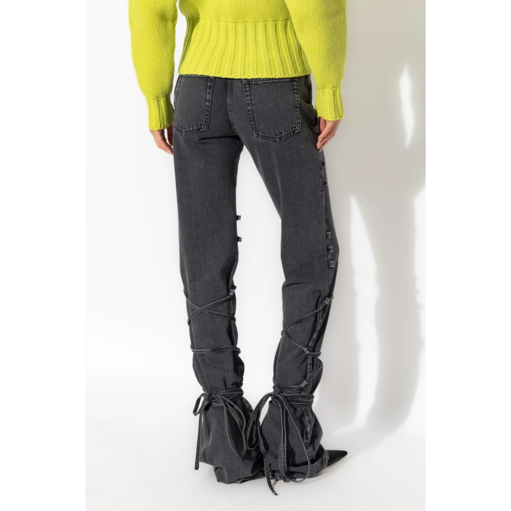 alexander mcqueen Jeans met veters Gray Dames