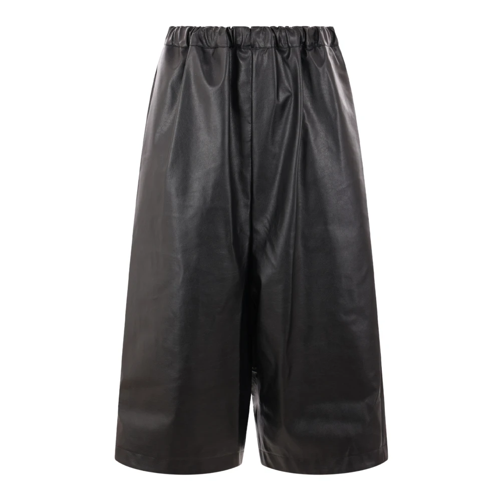 Comme des Garçons Zwarte Wijde Pijp Geknipte Broek Black Dames