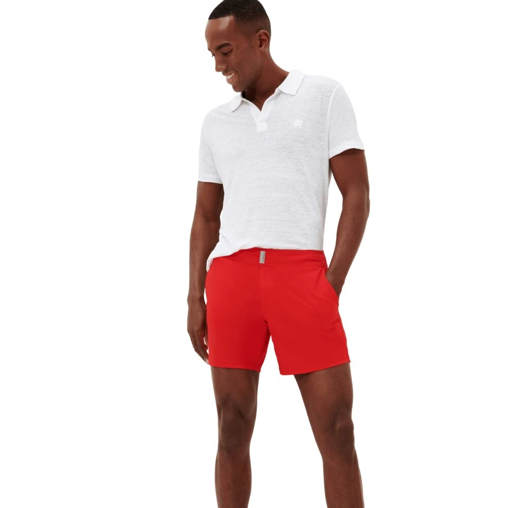 Vilebrequin Heren Linnen Jersey Polo Shirt White Heren