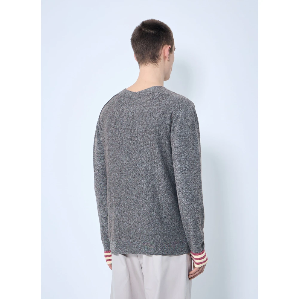 Kiko Kostadinov Contrastpaneel V-hals Sweater Gray Heren