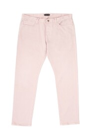 Roze Vijf Zakken Slim Fit Jeans
