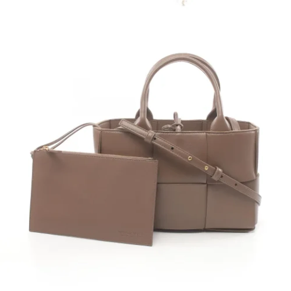 Bottega Veneta Vintage Pre-owned Leather handbags Brown Dames