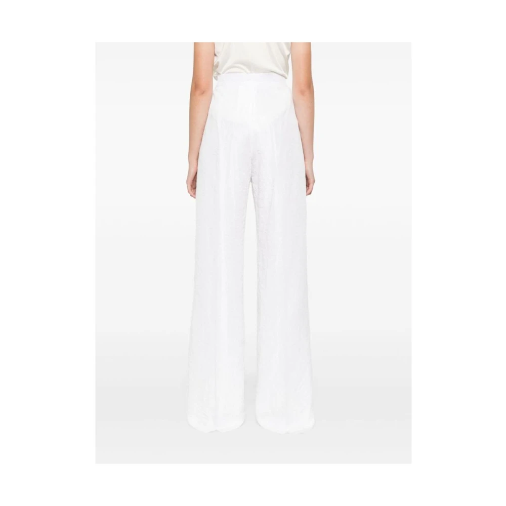 Max Mara Witte bruidspantalon met plooien White Dames