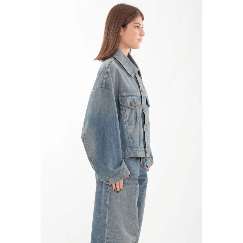 Haikure Oil Wash Denim Jacket Blue Dames