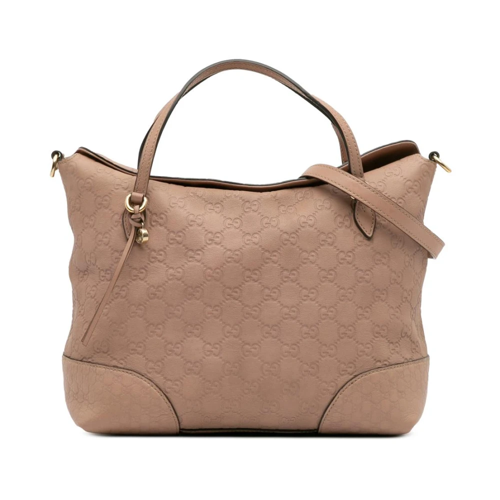 Gucci Vintage Women's Brown Pre-Owned Leather Tote Bag