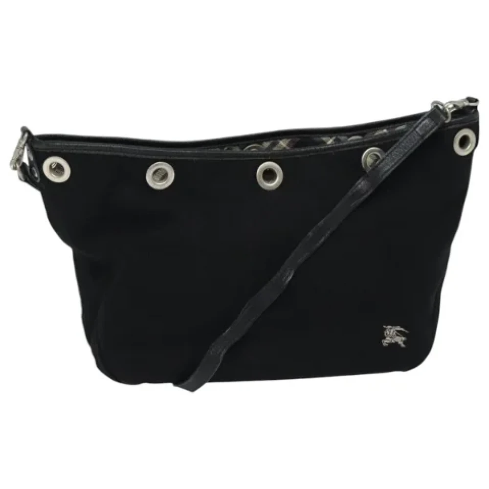Burberry Vintage Pre-owned Canvas shoulder-bags Black Dames