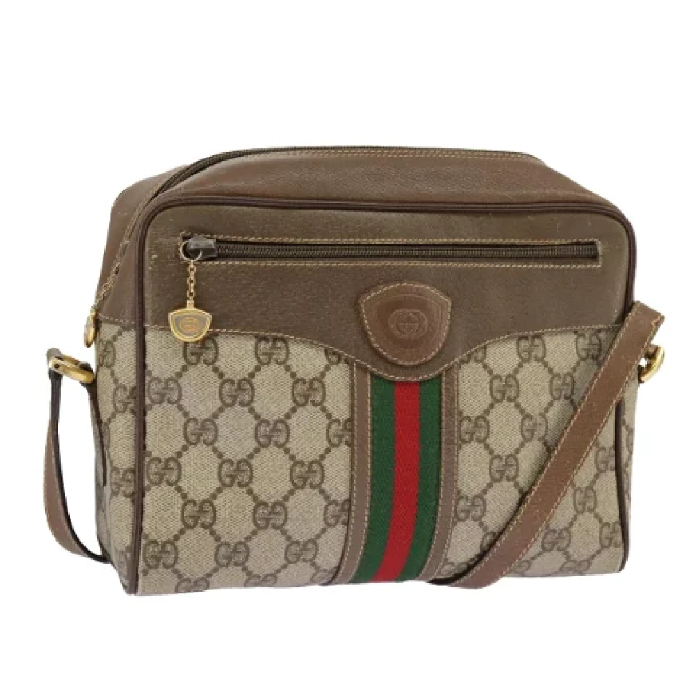 Gucci Vintage Pre-owned Canvas shoulder-bags Beige Dames