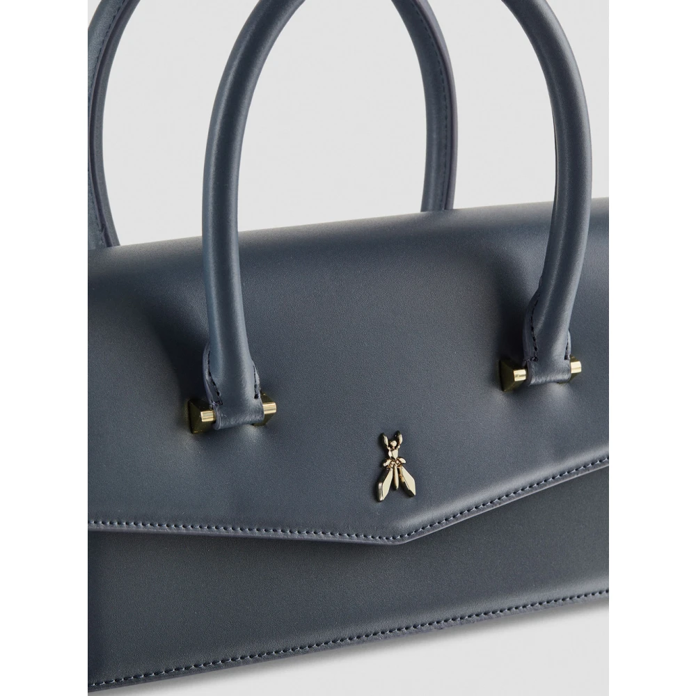 PATRIZIA PEPE Fly Bamby Leren Schoudertas Gray Dames