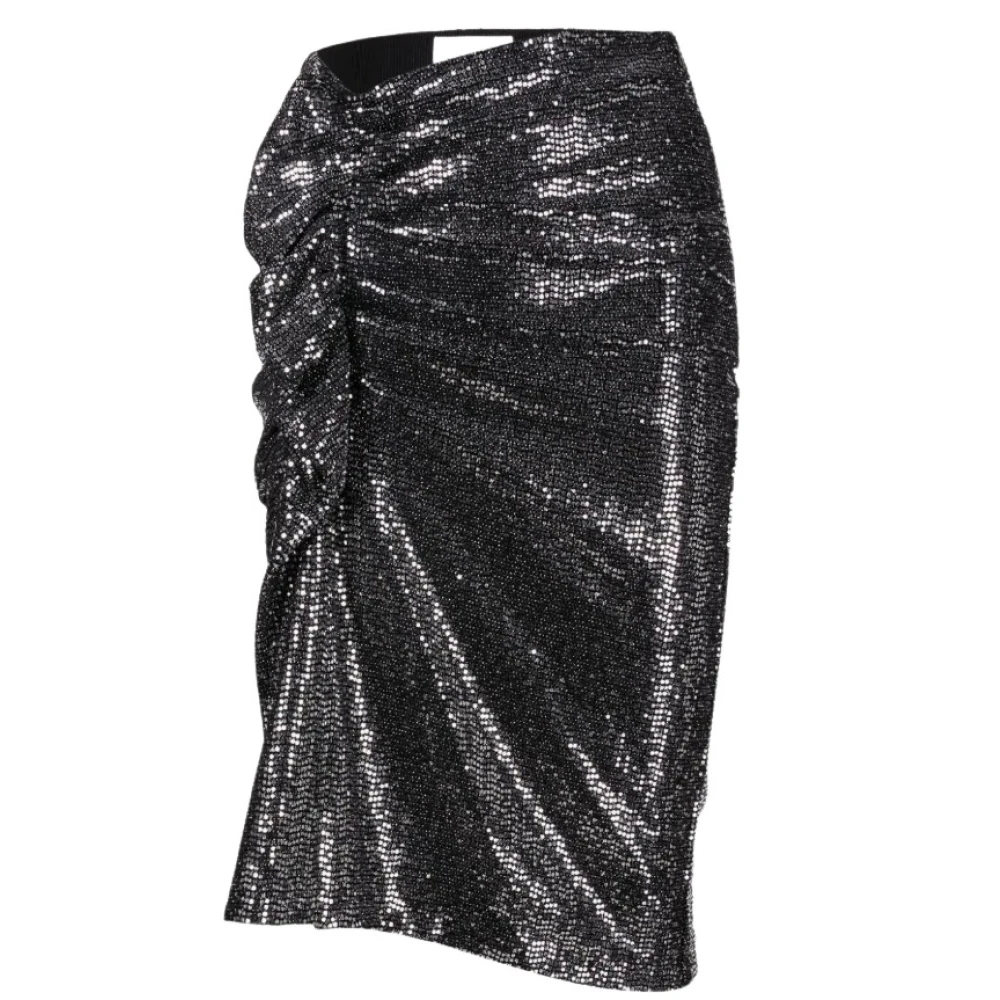 Isabel Marant Étoile Dolene-GF Zilver Geplooide Rok Gray Dames
