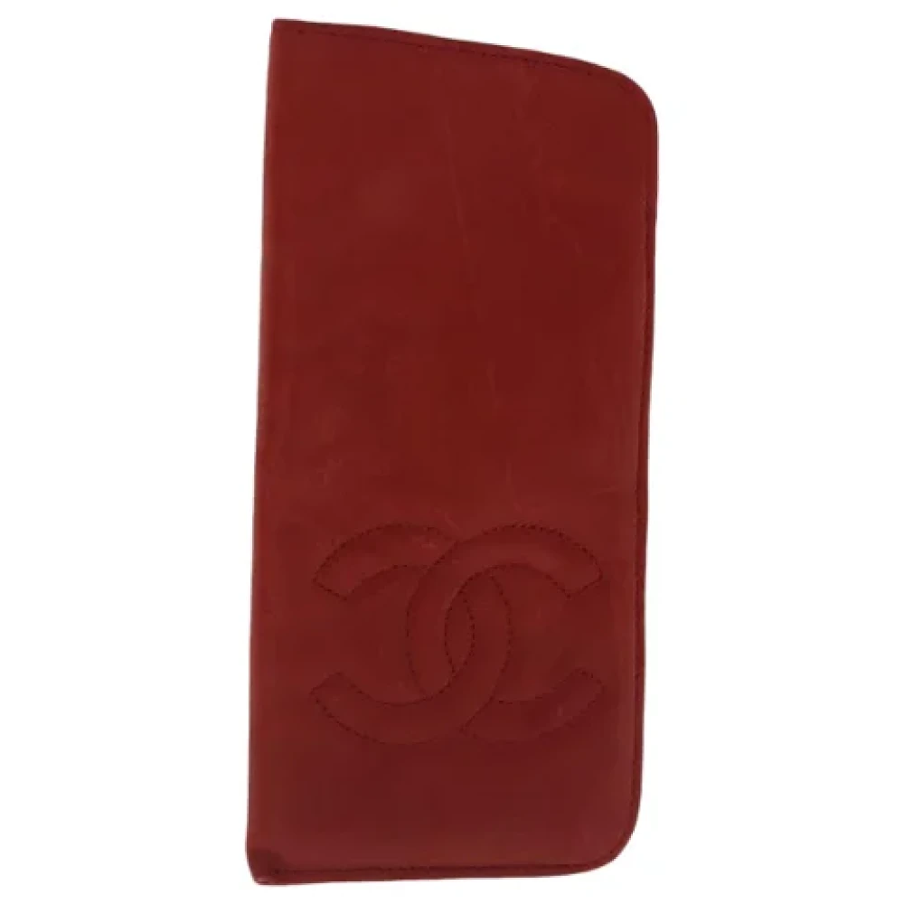 Chanel Vintage Pre-owned Leather pouches Red Dames