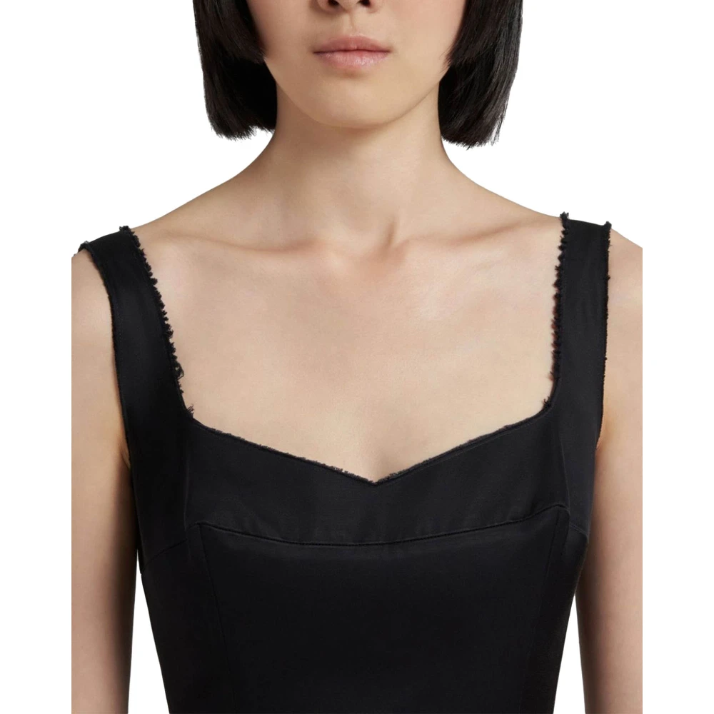 Marni Elegante Lange Jurk Black Dames
