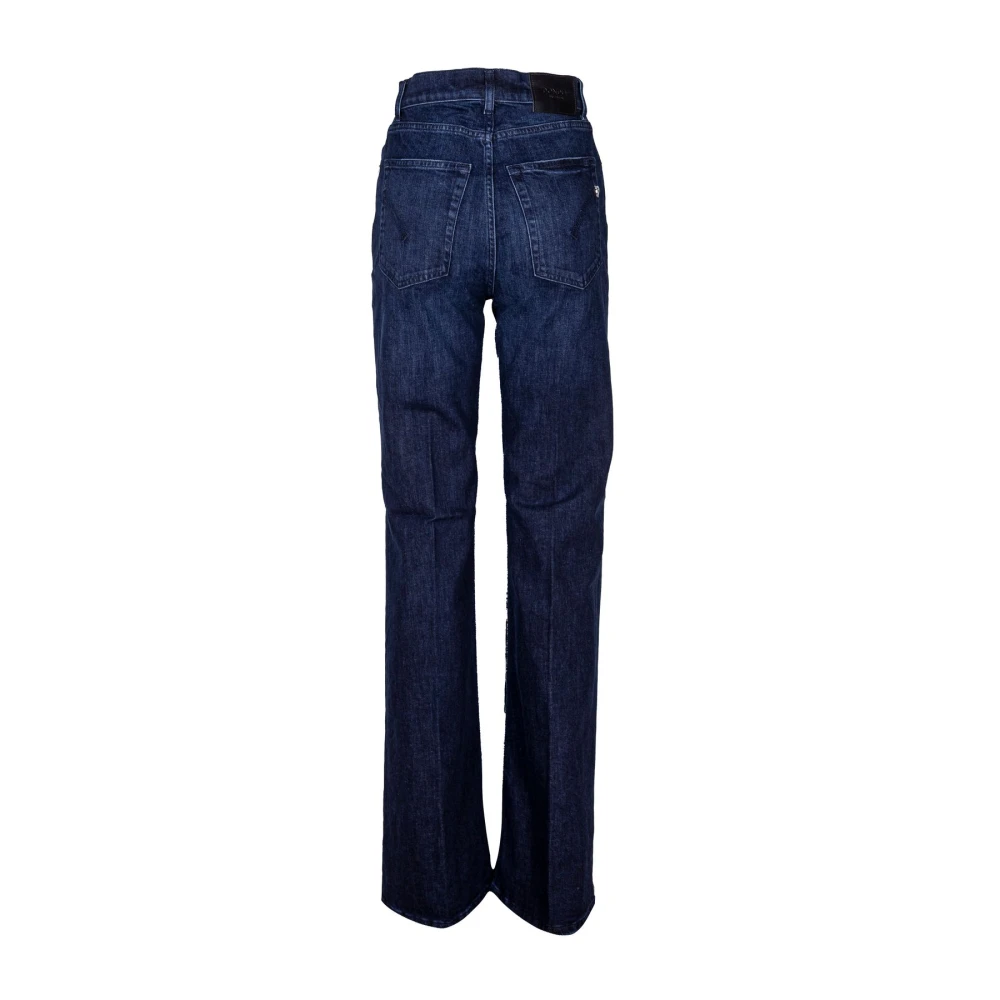 Dondup Stijlvolle Wide Jeans voor Mannen Blue Dames