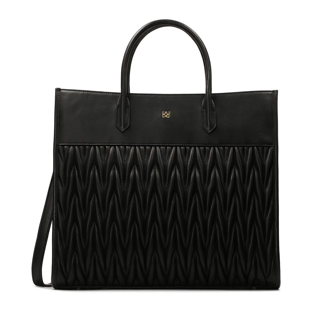 Kazar Elegante zakelijke handtas met opvallend quilten Black Dames