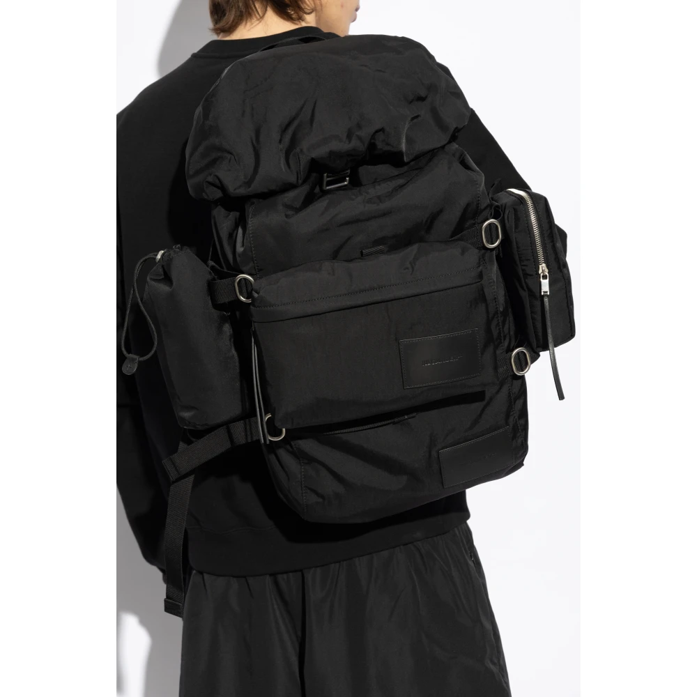 Jil Sander Rugzak met logo Black Heren