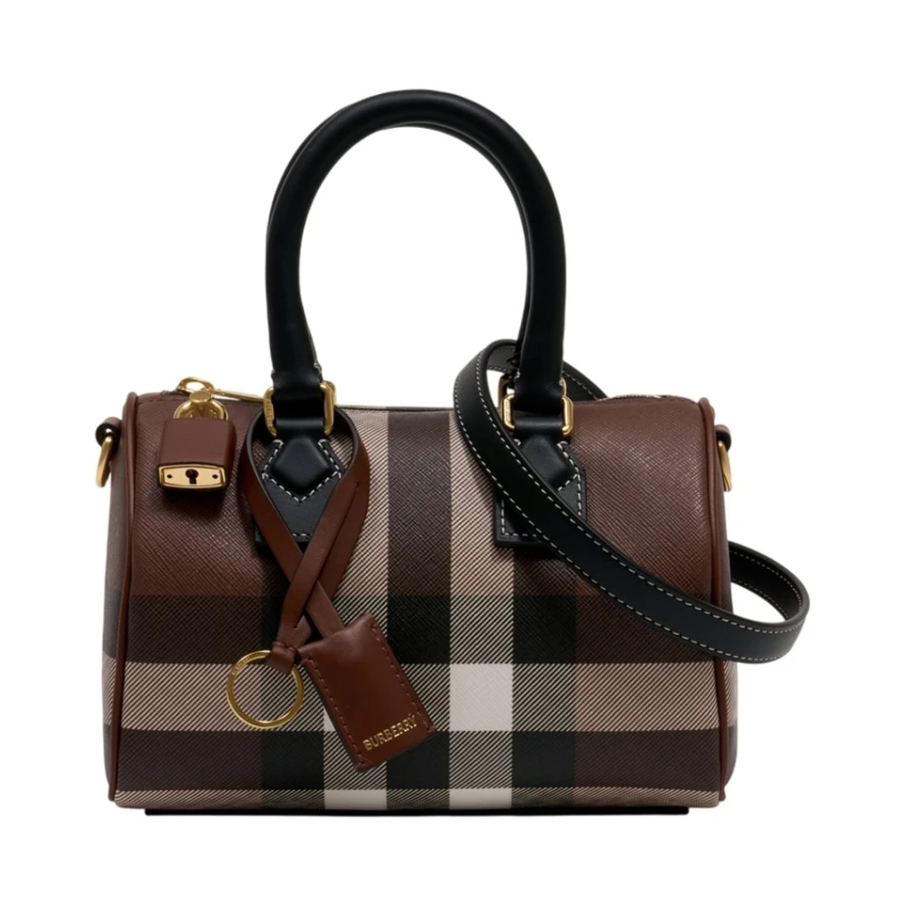 Burberry Damen Braun Mini Check Bowling Bag