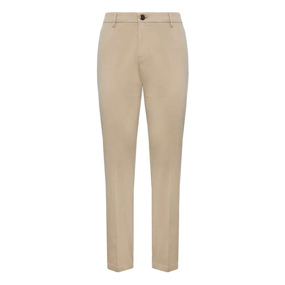 Boggi Milano Stretch Katoenen Broek Beige Heren