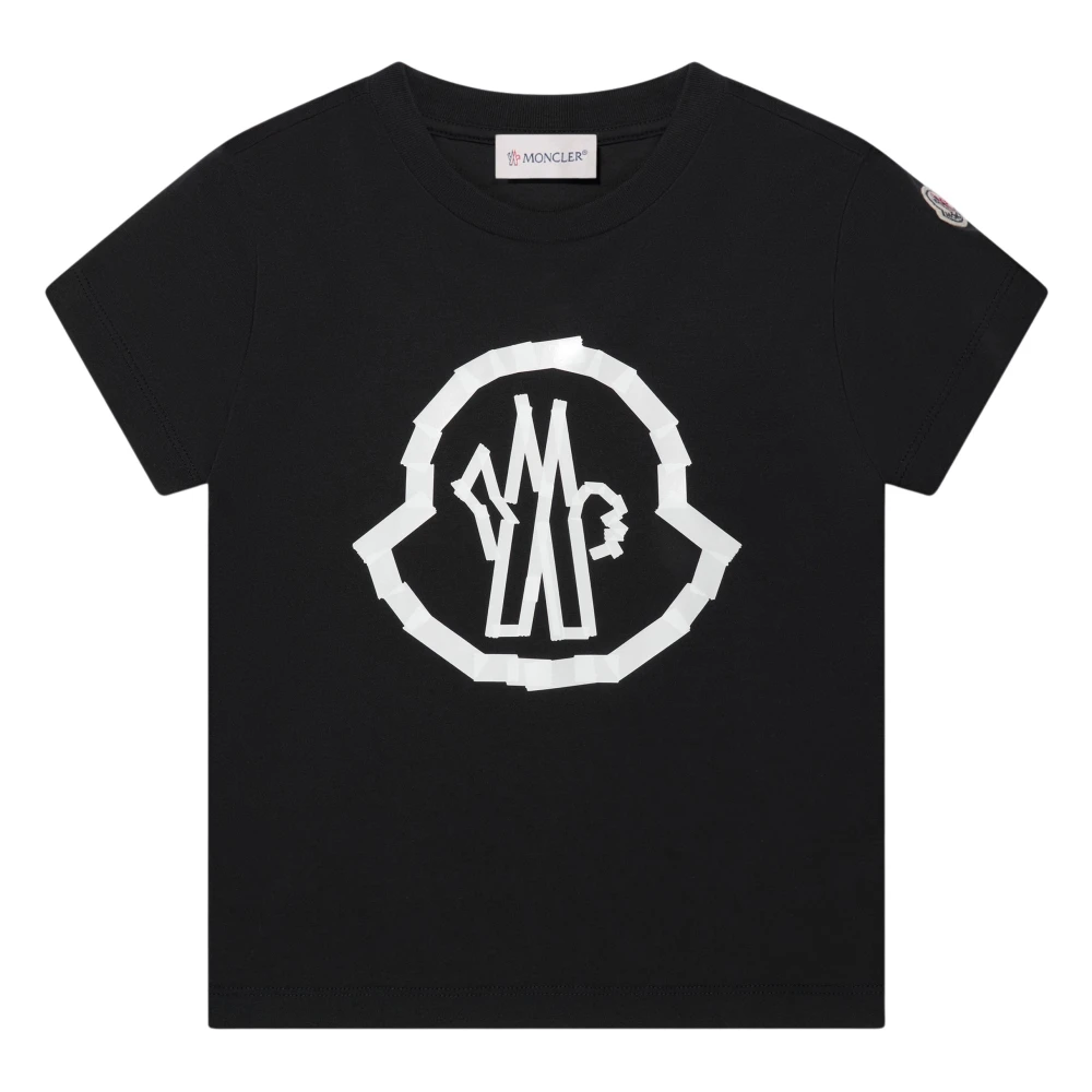 Moncler Boys Black Logo T-Shirt Size 8 Y