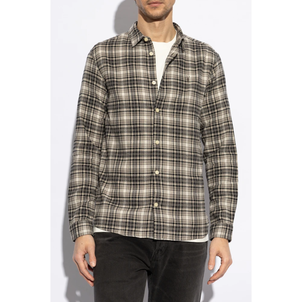 AllSaints Gratton Shirt Gray Heren