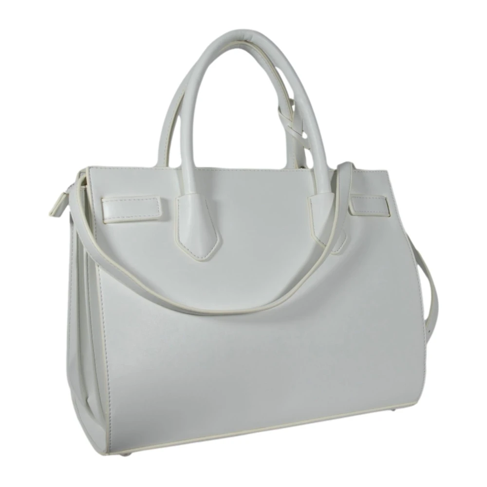 Gaëlle Paris Witte Maxi Shopper Handtas met Logo White Dames
