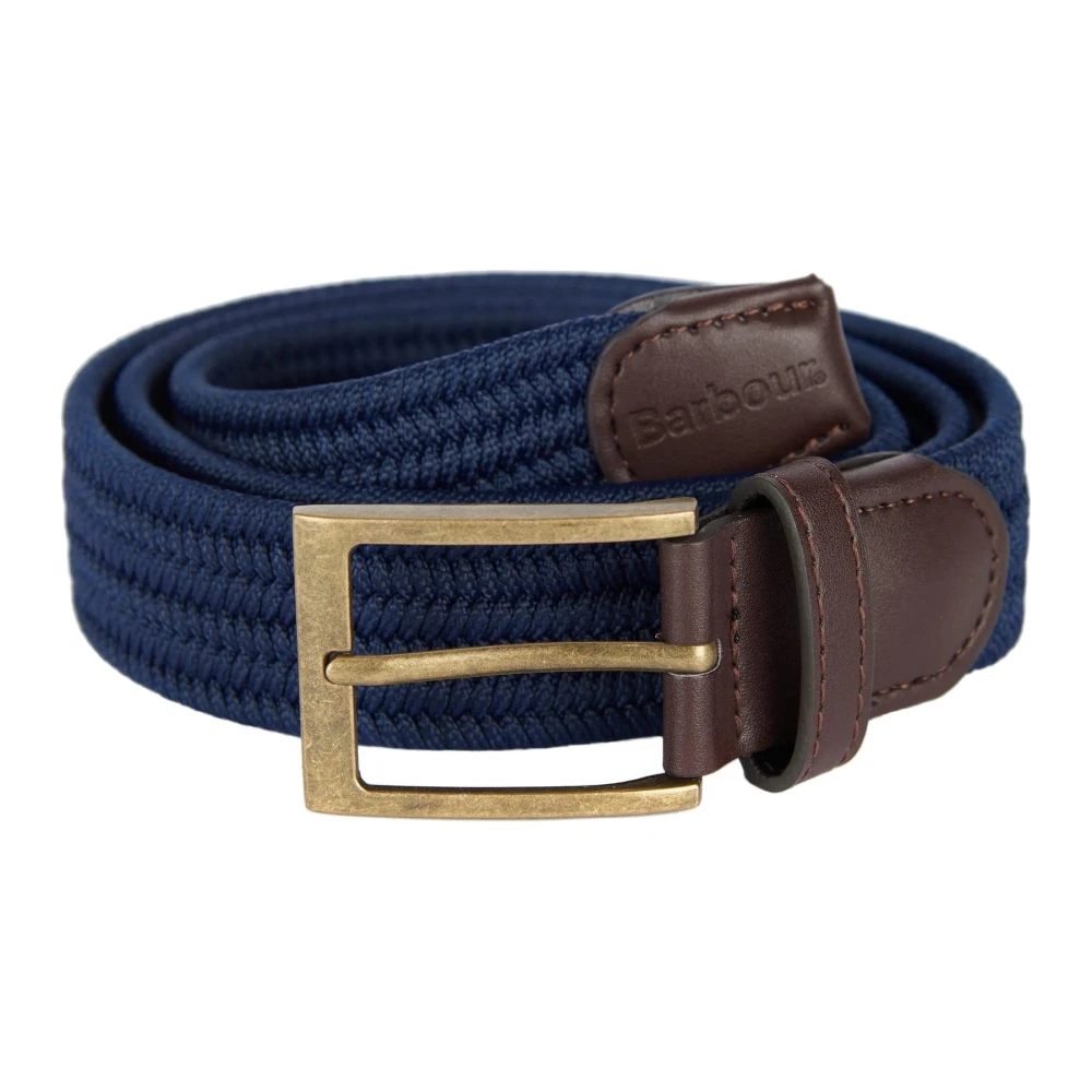 Barbour Blue Stretchy Waist Belt In Various Colors - Male - Belts - M - Accessories