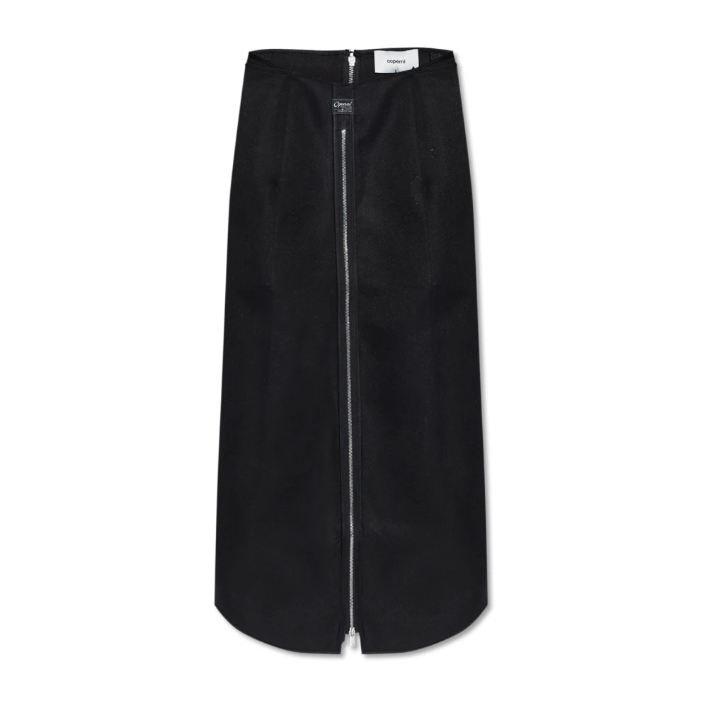 Coperni Women's Black Midi Skirts, Xs, Skirt With Logo