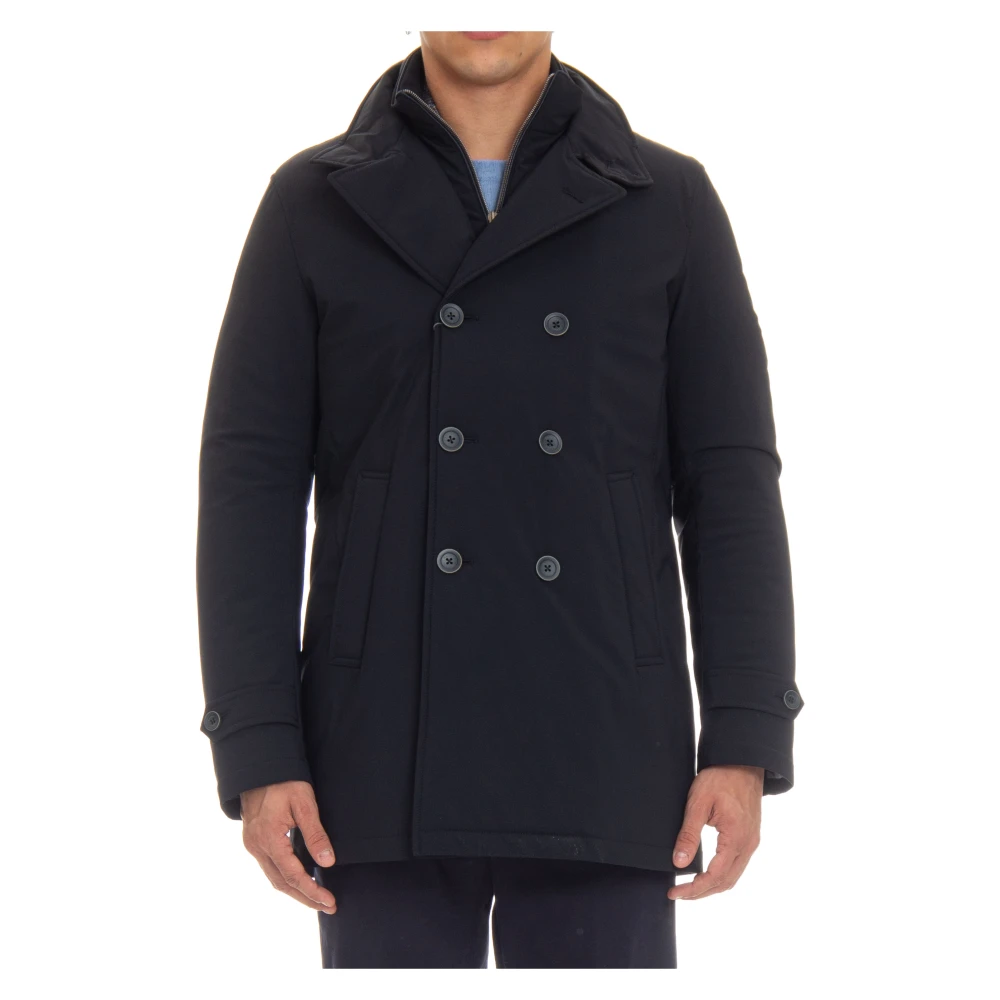 Herno Dubbelrijig Herenjas Blue Heren