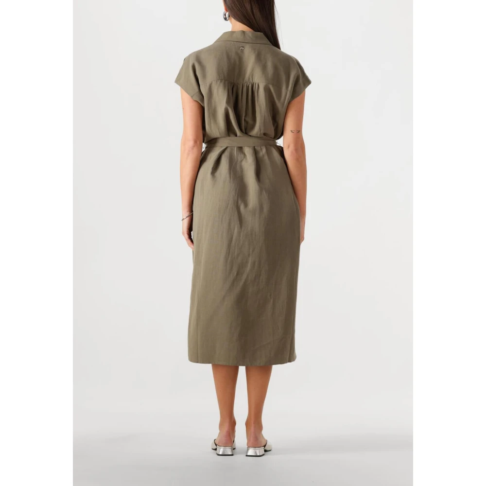 MOS MOSH Elegante Groene Midi Jurk Green Dames