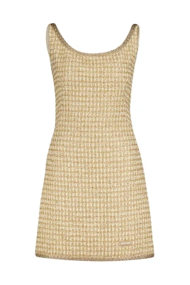 Glittrande Check Mini Klänning