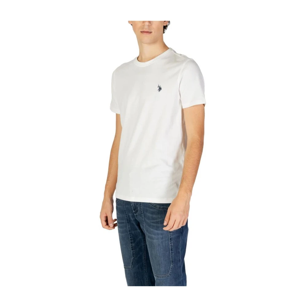 U.s. Polo Assn. Witte Katoenen Crew Neck Tee White Heren