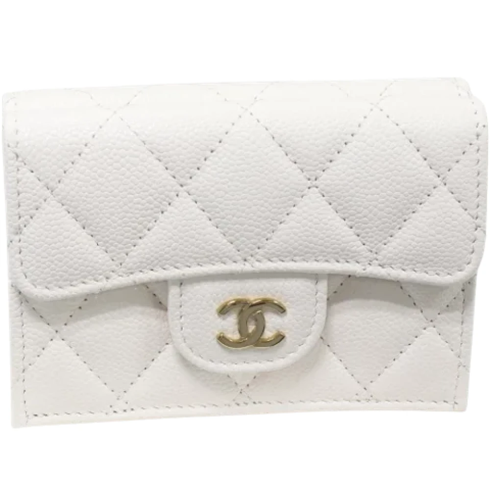 Chanel Vintage Pre-owned Leather wallets White Dames