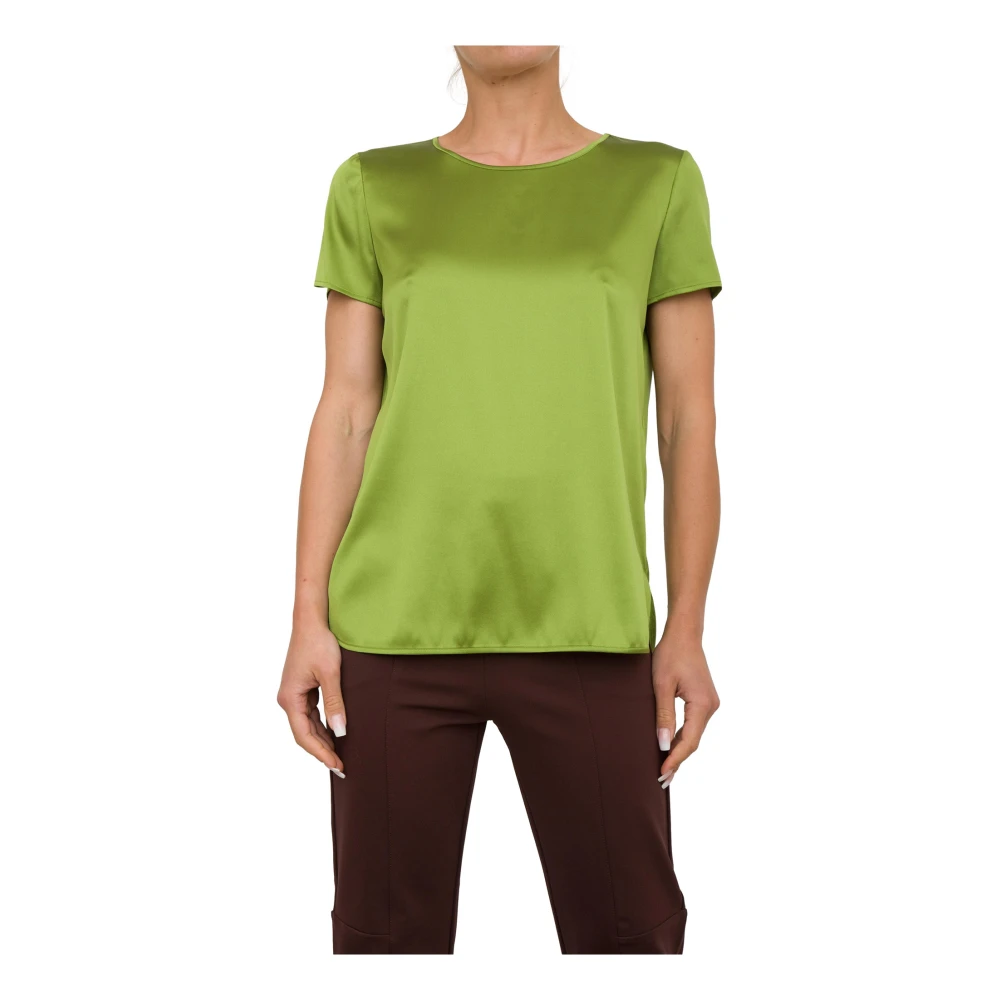 Max Mara Casual Katoenen T-Shirt Green Dames
