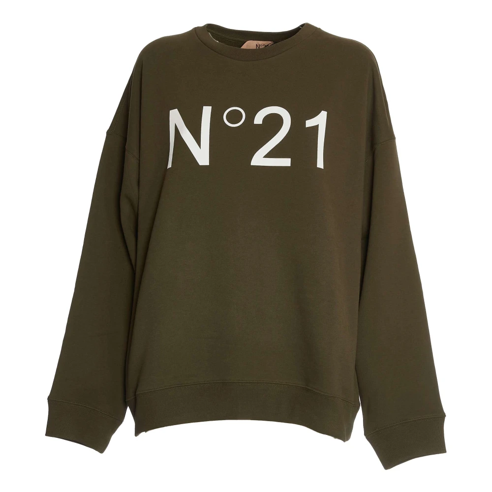 N21 Groene Crew Neck Sweatshirt Green Dames
