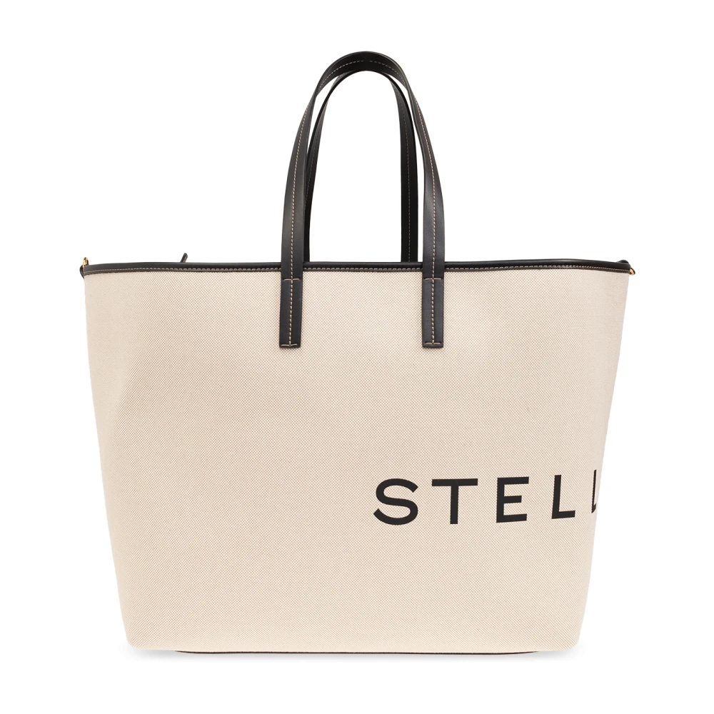 Stella Mccartney Shopper tas met logo Beige Dames