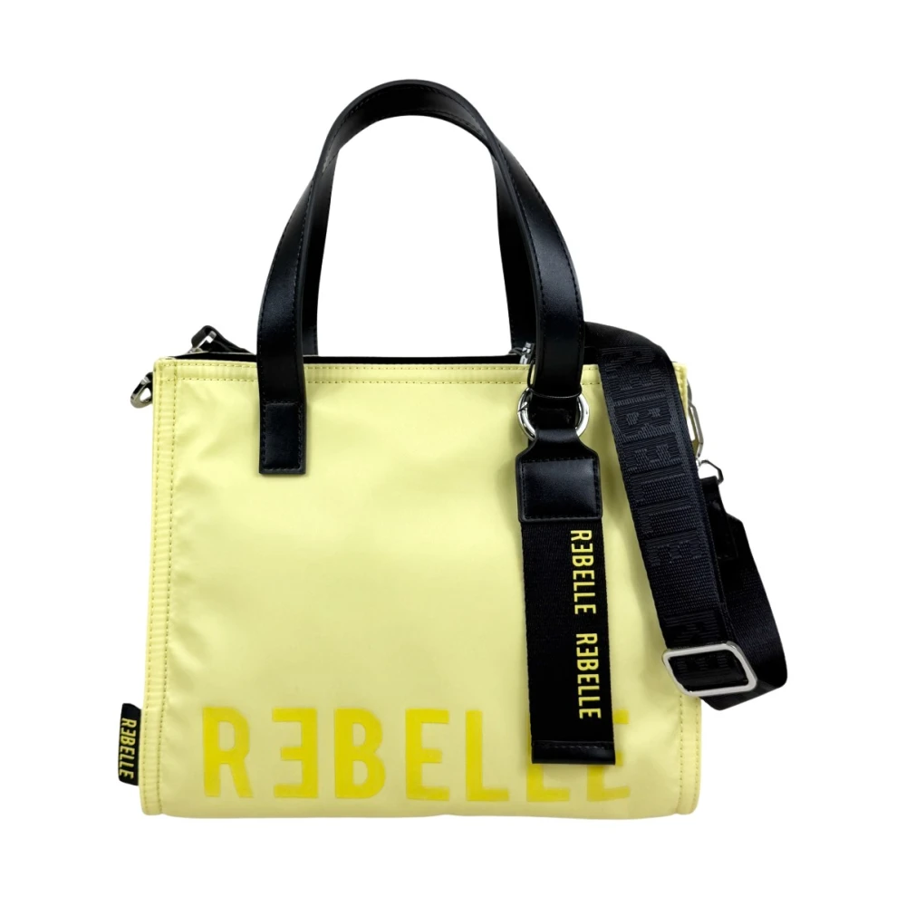 Rebelle Vrouw Geel Tassen Dames, One Size, Nylon, Poppy Nylon Tote