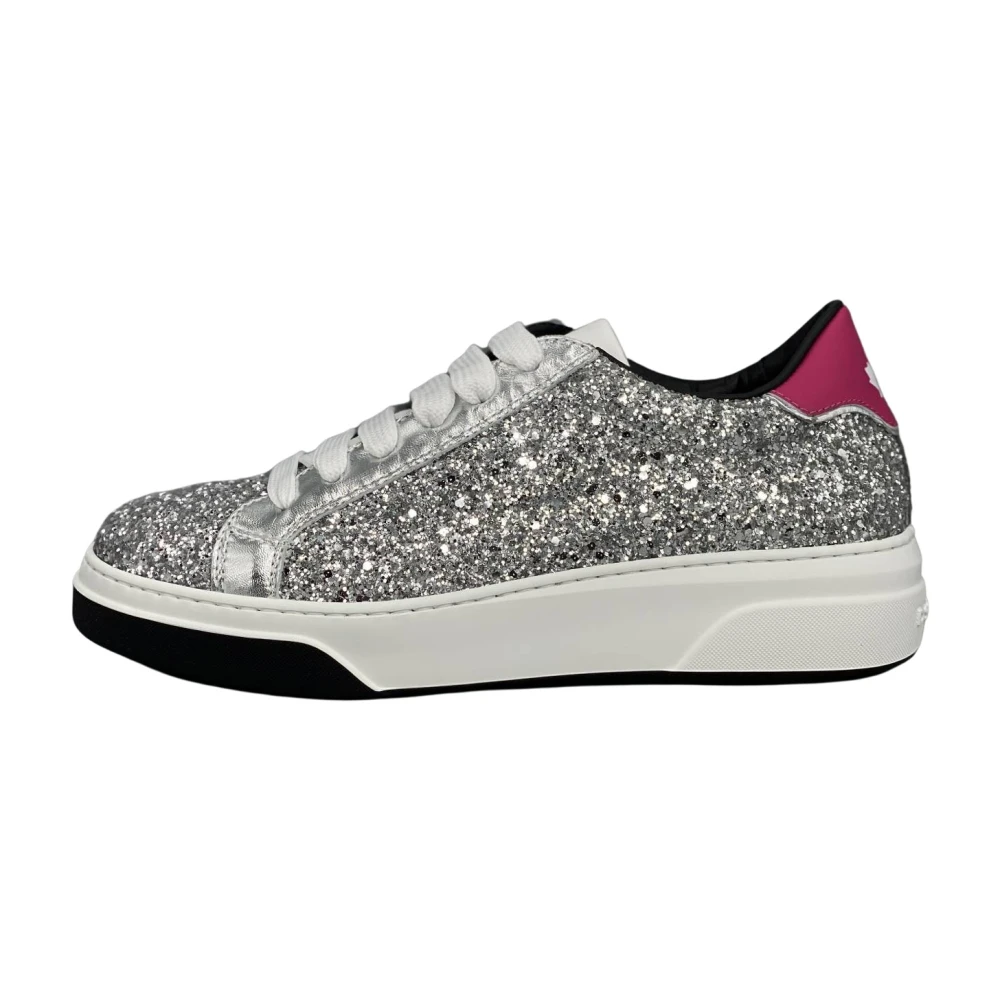 Dsquared2 Glitter Sneakers – Dames Schoenen Grijs