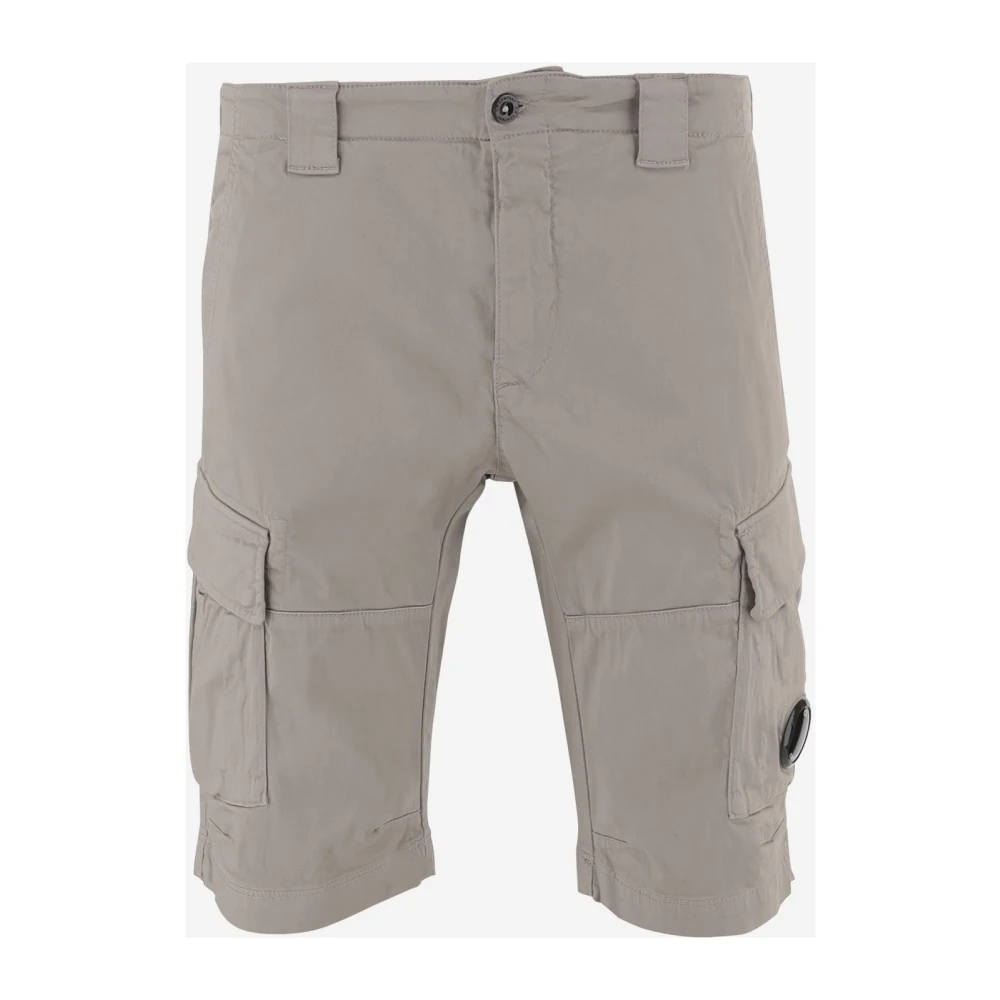 C.p. Company Men's Gray Stretch Cotton Shorts - Casual Shorts - M - Shorts