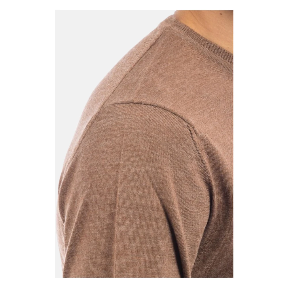 Daniele Fiesoli Merinowol Bruine Trui Regular Fit Brown Heren