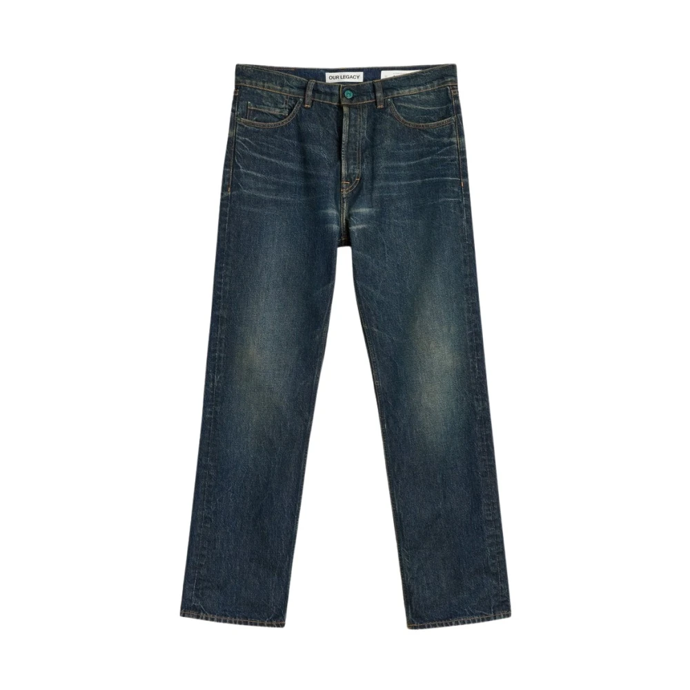 Our Legacy Blue First Cut Jeans - Male - Straight Fit Jeans - W30 - Jeans