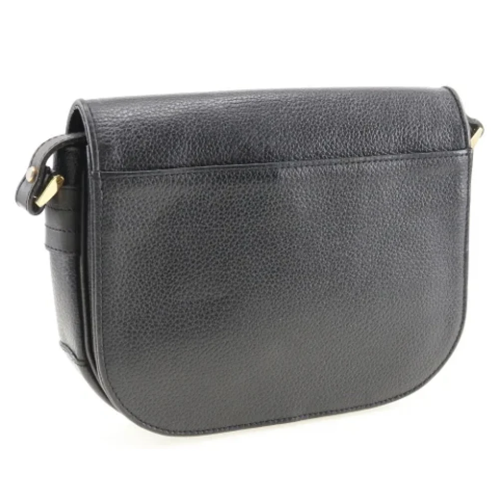 Burberry Vintage Pre-owned Leather shoulder-bags Black Dames