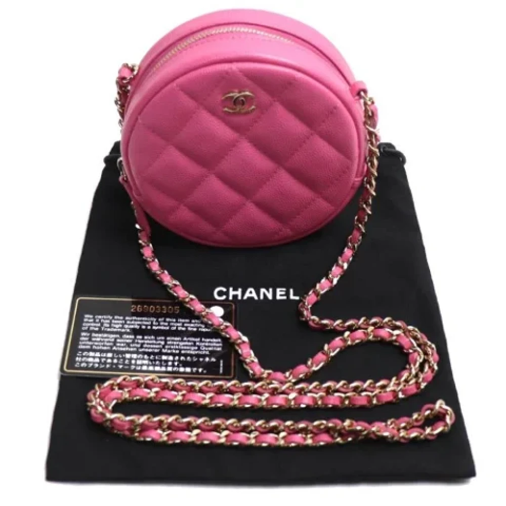 Chanel Vintage Pre-owned Leather shoulder-bags Pink Dames