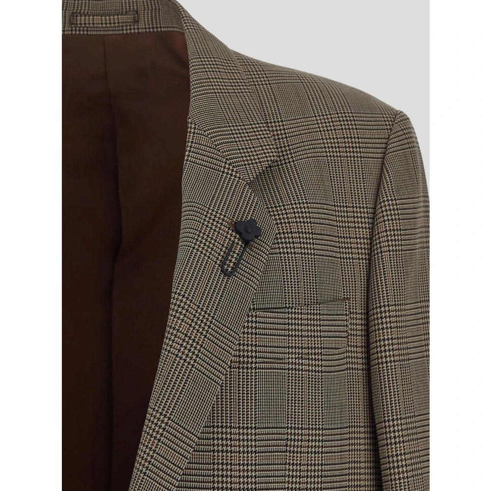 Lardini Wollen Klassieke Jas Beige Heren